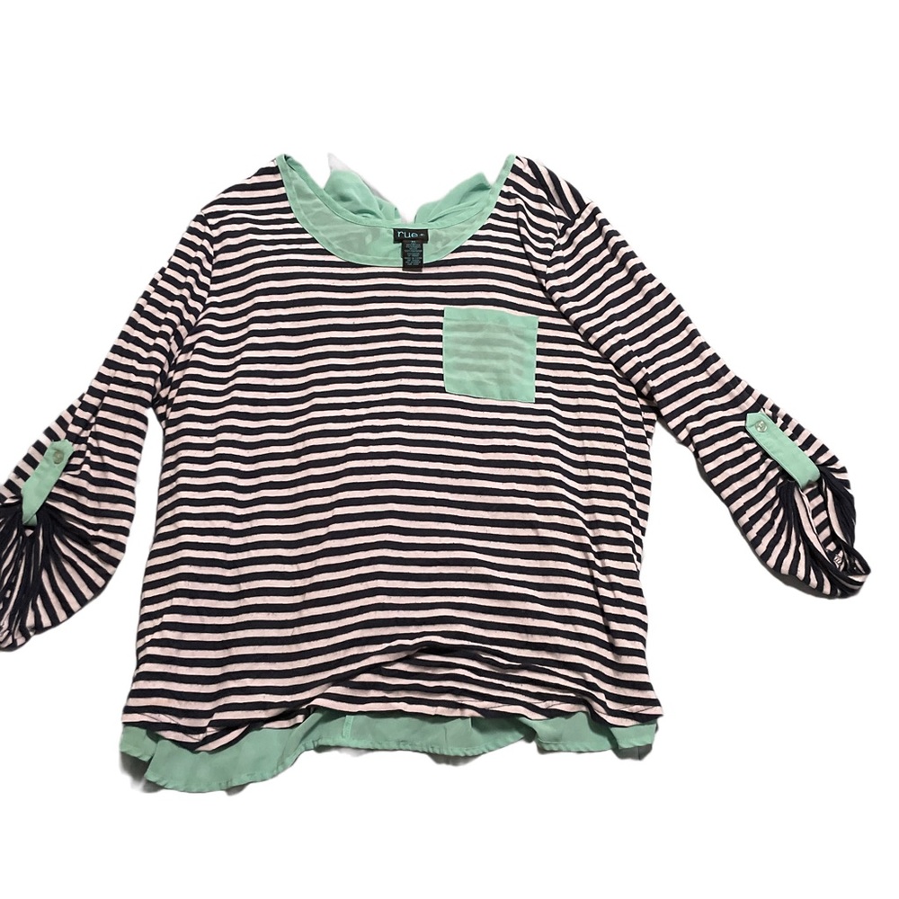 Rue+ 2x Bow-back top